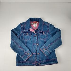 Girls SANRIO Hello Kitty Pink Blue Jean Jacket